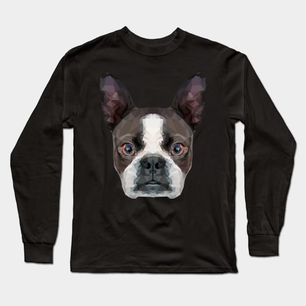 Boston Terrier Long Sleeve T-Shirt by Edwardmhz